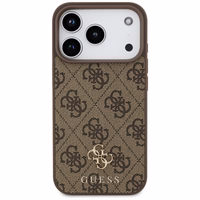 Guess 4G Small Classic Logo MagSafe dėklas iPhone 17 Pro - rudas