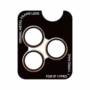 Rock Tempered stiklas Pure Series Camera Lens on camera for Iphone 17 Pro/17 Pro Max (lens 3 pieces) oranžinis