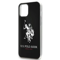 US Polo USHCP12LTPUHRBK iPhone 12 Pro Max 6,7" dėklas telefonui - juodas blizgus su dideliu logotipu