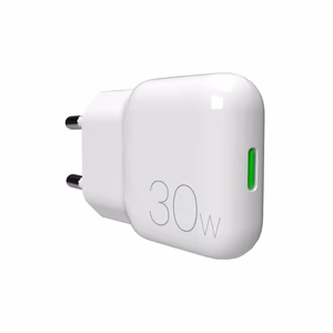 GaN Puro SLIMPRO 30W USB-C sieninis įkroviklis - baltas