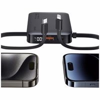 Išorinė baterija USAMS XR Series CD228 10000mAh 20W + laidas USB-C/Lightning juodas