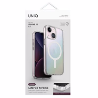 UNIQ dėklas LifePro Xtreme iPhone 15 / 14 / 13 6.1" Magclick Charging opal/iridescent