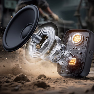 Joyroom Maya JR-MS03 nešiojamas Bluetooth garsiakalbis su integruotu žibintuvėliu, atsparus - geltonas