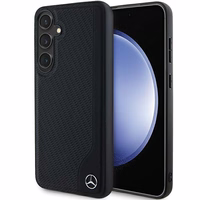 Mercedes odinis Debossed Line magnetinis dėklas telefonui Samsung Galaxy S24+ - juodas