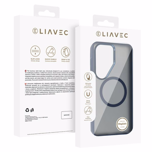 Liavec Soft Case Metal Frame for Samsung Galaxy S26 Ultra navy