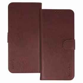 WONDER COMMON Universal Book Case (SIZE L) for Iphone 6 Plus/7 Plus/8 Plus/Xs Max/11 Pro Max/Samsung S20 FE/S21 FE/S10 Plus/A10/A32/A54/Xiaomi 12 Lite/Huawei P30 Pro brown