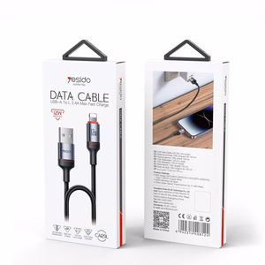 YESIDO LAIDAS CA129L 12W TYPE-C/LIGHTNING 1,2M 2A juodas