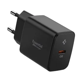 Spigen Essential EE201EU 1 jungties 20W sieninis įkroviklis juodas