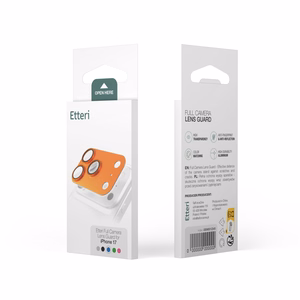 Etteri full camera lens guard for iPhone 17 Pro juodas