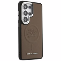 Karl Lagerfeld dėklas Embossed Ring Initials MagSafe Samsung Galaxy S26 Ultra rudas