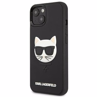 Karl Lagerfeld 3D Guminis Choupette dėklas iPhone 13 mini - juodas