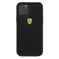 Ferrari FESPEHCP12MBK iPhone 12/12 Pro 6.1" juodas/juodas kietas dėklas On Track Perforated