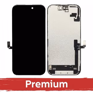 LCD ekranas suderinamas su iPhone 16 juodas (SOFT OLED / Stable / Premium) nuimamas IC