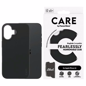 CARE by PanzerGlass Madingas dėklas iPhone 16 6.1" juodas/juodas Magnetinis 1377