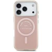 Karl Lagerfeld IML Karl RSG logotipo magnetinis dėklas telefonui iPhone 17 Pro - rožinis