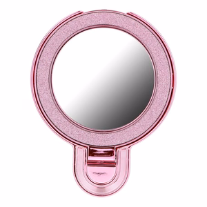 Telefonų stovas CIRCLE MIRROR - klijuojamas - rožinis