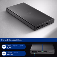 Spigen Essential EA2210 išorinė baterija 10000 mAh 22.5W - juoda