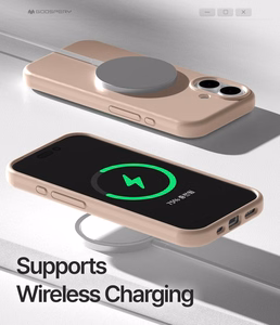 Чехол Mercury Pure MagSafe Silicone для Apple iPhone 17 розовый песок