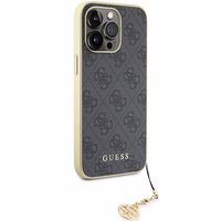 Guess 4G Charms Collection Dėklas telefonui iPhone 15 Pro Max - pilkas