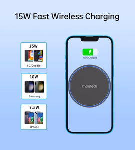 Automobilinis laikiklis-įkroviklis Choetech T205-F MagSafe 15W juodas