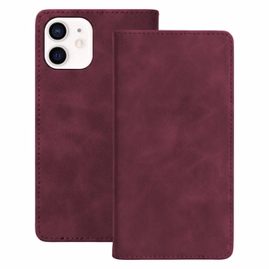 Smart Suede dėklas, skirtas iPhone 12 / 12 Pro, bordo
