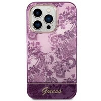 Guess Porcelain Collection dėklas telefonui iPhone 14 Pro Max - fuksinė