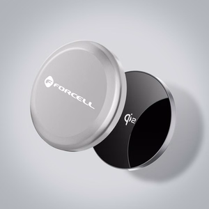 FORCELL F-ENERGY Smart Charge Qi2 15W belaidis įkroviklis su 150cm nuimamu kabeliu suderinamas su MagSafe sidabrinis