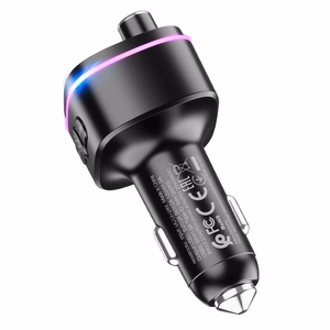 Automobilis bluetooth siųstuvas Hoco 2 x USB A + USB C QC3.0 PD 20W E62 juodas
