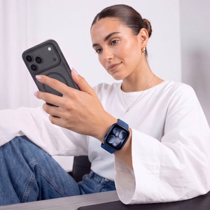 TECH-PROTECT NYLONMAG APPLE WATCH 4 / 5 / 6 / 7 / 8 / 9 / SE / ULTRA 1 / 2 (42 / 44 / 45 / 49 MM) MONTEGO MĖLYNAS