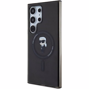 Karl Lagerfeld IML Ikonik magnetinis dėklas telefonui Samsung Galaxy S24 Ultra - juodas