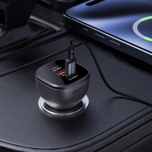 Acefast B14 automobilinis įkroviklis 165W 2x USB-C 1x USB-A - juodas