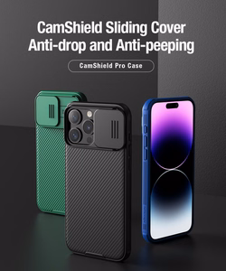 Nillkin CamShield Pro PC+TPU dėklas telefonui Iphone 15 Pro violetinis