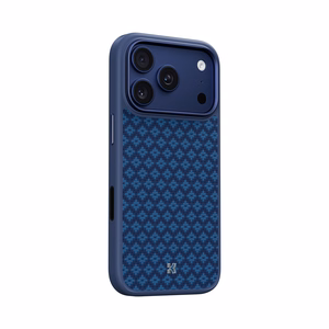 "Benks" magnetinis šarvas "Pro Armor Grid Kevlar korpusas su metaliniu rėmu 600D (YB69), skirtas "Iphone 17 Pro", mėlynos spalvos