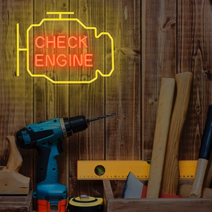 Neon PLEXI LED CHECK ENGINE yellow red NNE21 Neolia