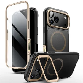 Supcase IBLSN Ares Flip Mag Magnetinis dėklas telefonui iPhone 17 Pro - auksinis