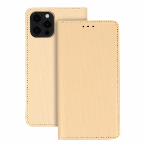 Smart Book Magnetinis dėklas telefonui Iphone 12 MINI (m) - auksinis