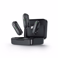 YESIDO KR17 MICROPHONE MEMS 2PCS WITH CLIP TYPE-C BELAIDIS 2,4GHz juodas