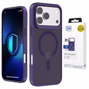 "3mk Smoke MagCase" dėklas "iPhone 17 Pro" - violetinės spalvos permatomas