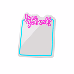 Neon MIRROR LED LOVE YOURSELF turkio rožinis FMNE01 Forever Light