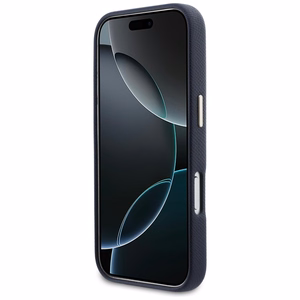 Guess HC PU FW RESIN LOGO BLUE dėklas iPhone 17 Pro 6,3"
