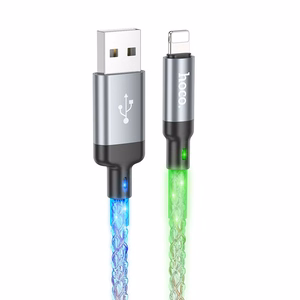 Kabelis USB A į Lightning Hoco 2,4A 1 m U112 pilkas