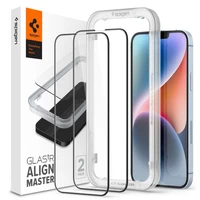 Spigen ALM Glass FC Tempered Glass iPhone 13 / 13 Pro / 14 / 16e - juodas 2 vnt.