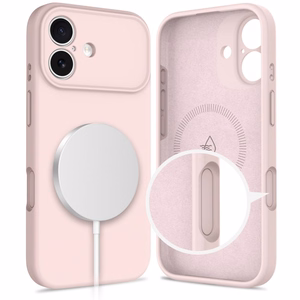 Tech-Protect Silicone magnetinis dėklas telefonui iPhone 17 - rožinė