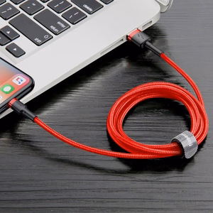 Кабель USB Baseus "Cafule" красный Lightning 200 см