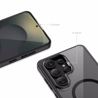 Tech-Protect Magmat MagSafe Dėklas for Samsung Galaxy S26 Ultra - skaidrus juodas