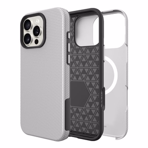 Dėklas Perfectionists Triangle Mag Case Apple iPhone 15 Pro sidabrinis