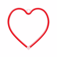 Neon LED Light HEART raudonas Bat + USB FLNE07 Forever Light