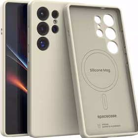 Spacecase Silikoninis Mag dėklas Galaxy S25 Ultra smėlio