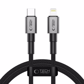 Tech-Protect UltraBoost DNA USB-C / Lightning PD27W/3A laidas 100 cm - pilkas