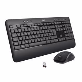 Logitech 920-008685 klaviatūra Pelė įskaityta Universalus Radijo dažnio belaidė QWERTY JAV tarptautinė versija Juoda, Balta